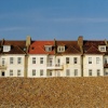 Houses along the beach in Seaford in Sussex.  Taken in spring of 1999