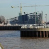 Looking  Humber Dock Basin towards The Deep constrution site.