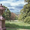 Garden view across field at Hinton Ampner Gardens, Hampshire