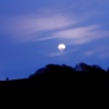 Moon over The Round Hill, Poynings, West Sussex