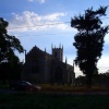 Silhouette of St. Peter's Church at Doddington, Lincolnshire.