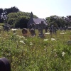 This is the living graveyard of St Uny's church, Lelant Cornwall.