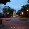 Night shot of Leigh Cenotaph.