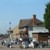 The Flintknappers pub on the market hill at Brandon, Suffolk