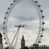 Big Ben in the middle of London Eye, London