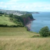 Looking towards the ness at Shaldon with Teignmouth, (Devon) in the background
