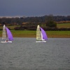 Sailing Boats from the Sailing Club at Edith Weston, on the south coast of Rutland Water, Rutland