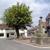 The centre of Alfriston village in East Sussex, with the Market Cross