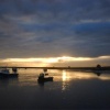 Sunset over the harbour. Orford, Suffolk
