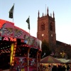 St Mary's Church, Ilkeston, Derbyshire during the Annual Fair in October