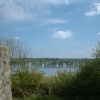 Carsington waters, Ashbourne, Derbyshire. Looking over waters from island point