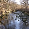 Bradshaw brook below the dam on Jumbles reservoir February 2006