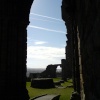 Through an archway at Whitby Abbey, North Yorkshire. August 2005