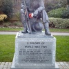 A soldier of WWII monument outside DDay Museum in Southsea, Hampshire.  Taken 27th January 2006.