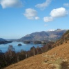 Derwentwater as viewed from Ashness, Keswick, The Lake District.