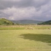 View of hills and river bank from park in Burnsall, North Yorkshire - June, 2005