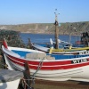 Boats at Runswick Bay, near Whitby.