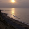 Sunset over the beach at West Runton, Norfolk