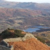 Looking down on Elterwater from Lingmoor Fell.