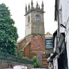 Shrewsbury, Shropshire. Fish Street & St Julian`s Church