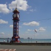 the clock tower on Weymouth seafont