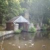 the old boathouse in Buchan park, Crawley, Sussex.