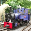 Steam Engine taking on water at Alston Station, Cumbria.