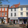 Shops in the Market Place, Abingdon, Oxfordshire.