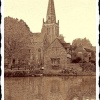 View across the Thames at St Helen's Church, Abingdon, Oxfordshire.