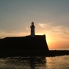 Whitehaven West Pier at sunset September 2006