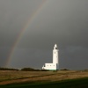Rainbow at Hurst Lighthouse, Milford on Sea, Hampshire