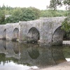 Staverton Bridge. The village of Staverton, Devon.