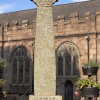 Celtic cross at St. Mary's church in Callington, Cornwall.