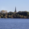 Attenborough Nature Reserve, Attenborough, Nottinghamshire. - (St Marys church in the background)