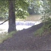 River Goyt Weir in Brabyn's Park, Marple, Greater Manchester.
