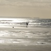 Beach Fishing at Crooklets Beach, Bude, Cornwall