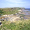 Skinningrove and Warsett Hill from the Cleveland Way.