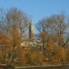 London River Thames, Kew Bridge Pumping station tower, Brentford Ait.