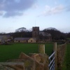 Looking onto the church at Hoghton, lancashire, on a cold new years eve, 2006.