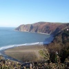 View over Lynmouth from Lynton, Devon