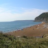 Seatown and Golden Cap, looking west, Dorset coast.