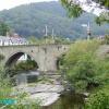 The bridge in the centre of Llangollen in North Wales