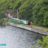 The train going round the lake at Llanberis North Wales this was taken from the boat on the lake.
