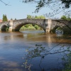 A strong tidal current passes under Aylesford Bridge, Kent