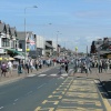 Shopping in summer. Cleveleys, Lancashire