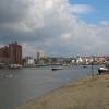 Battersea shore and view of Chelsea over the river
