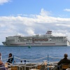 The 'Pont-Aven' ferry leaving Plymouth, Devon