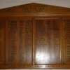 WW11 Roll of Honour in the Village Hall, Abbotts Ann, Hampshire