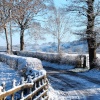Winter scene of Ribchester in Lancashire