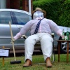 A man well known in Hull, Scarecrow Festival, Ellerker, East Riding of Yorkshire